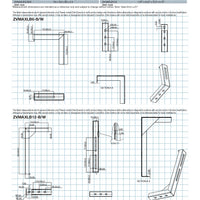 SEPARADORES DE PARED - SOPORTES EN L ZVMAXLB6-W