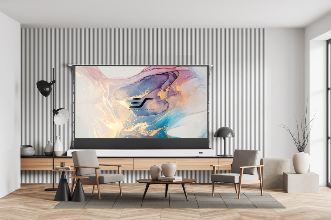 Pantalla de proyección eléctrica floor-up Kestrel Tab-Tension CLR