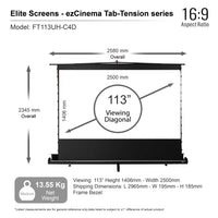 EZ CINEMA PLUS TAB-TENSION - PORTABLE LEINWÄNDE - TELESCOPE SYSTEM